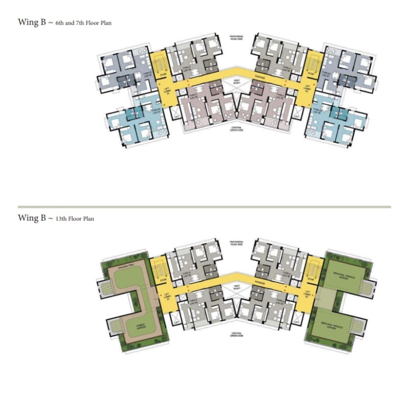 6th, 7th and 13th Floor Plan